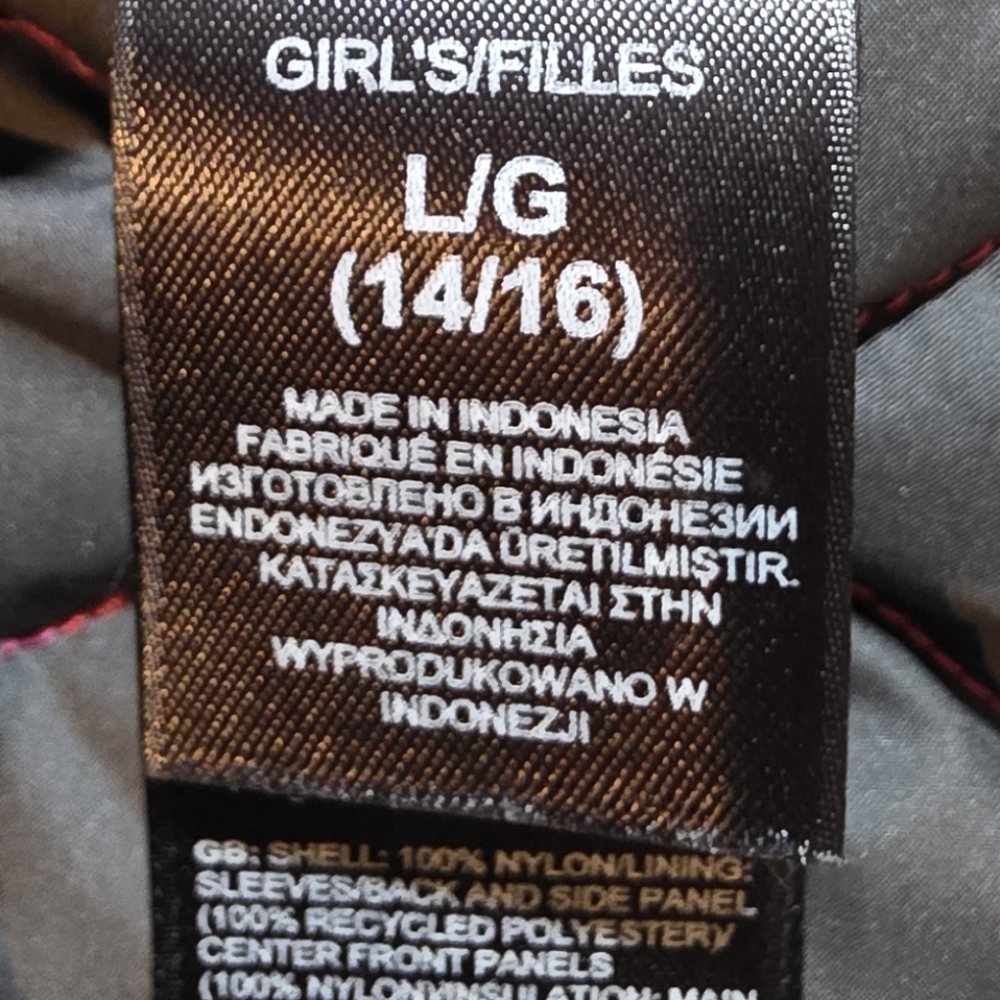 534. The North Face Girls Aconcagua 550 Down Puffer Jacket-LG 14/16 - Picture 5 of 5